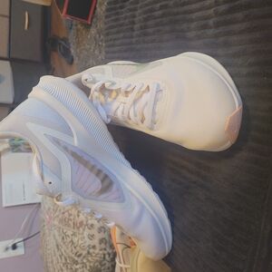 Nike Women's Cream and Pink Athletic Shoes